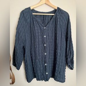 handmade linen gauze blouse